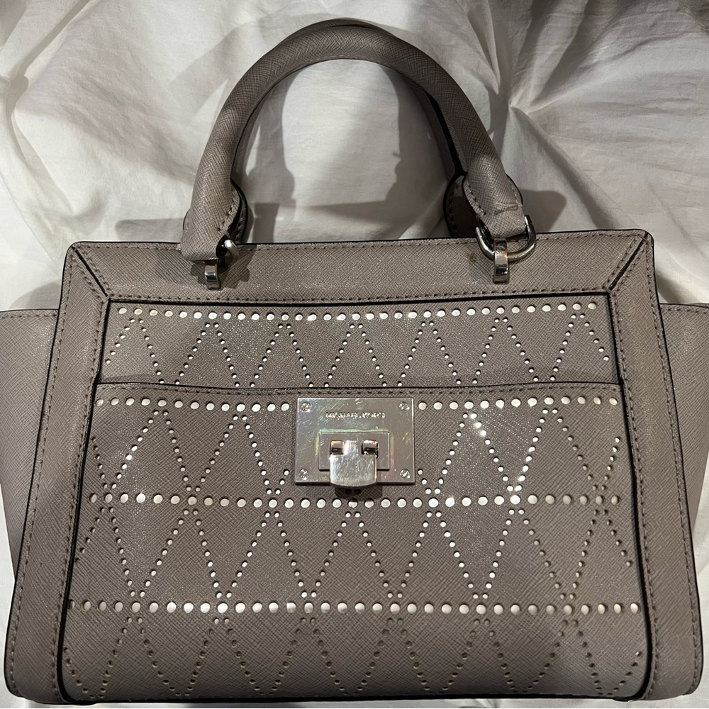 Small Gray Silver Michael Kors Bag